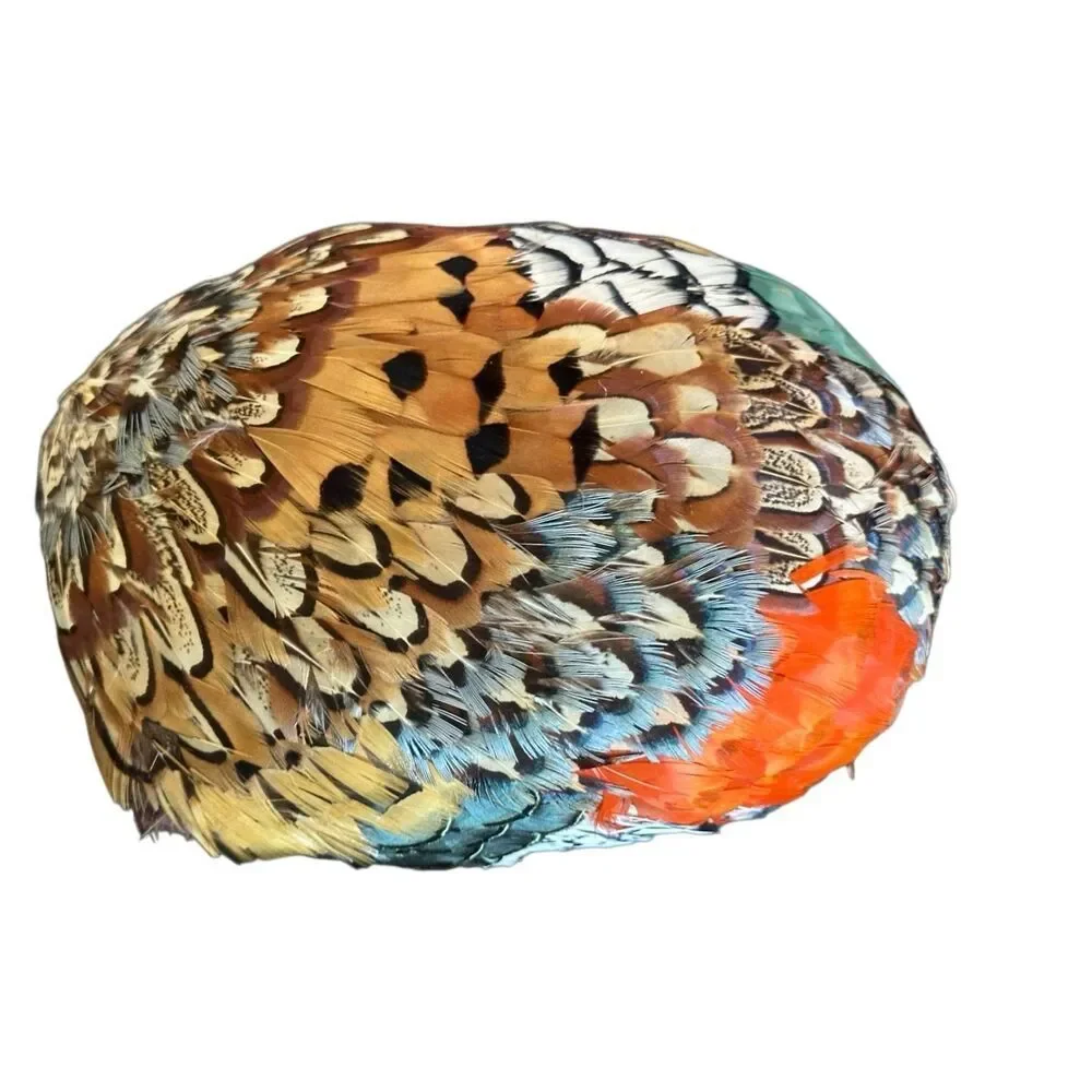 Vintage Pheasant Feather Symmetrical Hair Cap - Picture 4 of 6